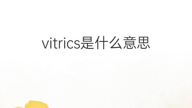 vitrics是什么意思 vitrics的中文翻译、读音、例句