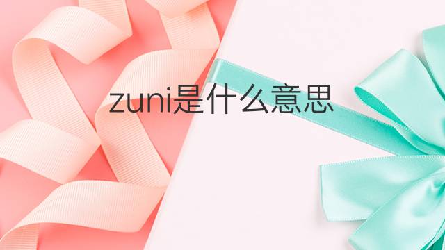 zuni是什么意思 zuni的中文翻译、读音、例句