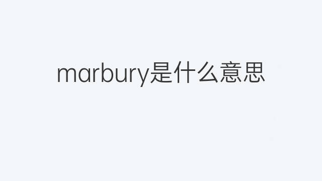 marbury是什么意思 marbury的中文翻译、读音、例句