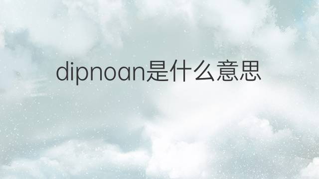 dipnoan是什么意思 dipnoan的中文翻译、读音、例句