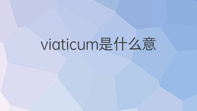 viaticum是什么意思 viaticum的中文翻译、读音、例句