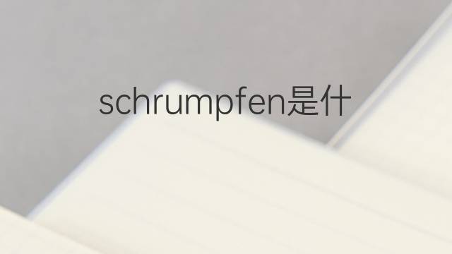 schrumpfen是什么意思 schrumpfen的中文翻译、读音、例句
