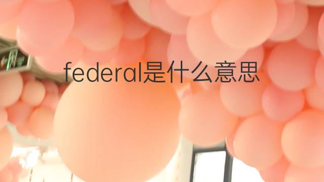 federal是什么意思 federal的中文翻译、读音、例句