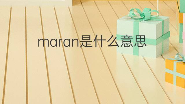 maran是什么意思 英文名maran的翻译、发音、来源