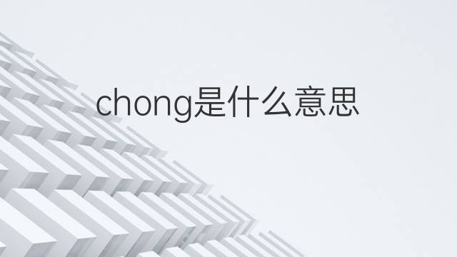chong是什么意思 chong的中文翻译、读音、例句