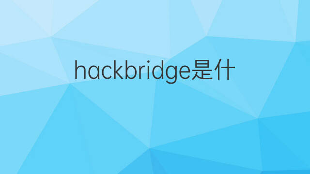 hackbridge是什么意思 hackbridge的翻译、读音、例句、中文解释