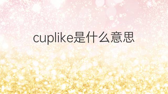 cuplike是什么意思 cuplike的中文翻译、读音、例句