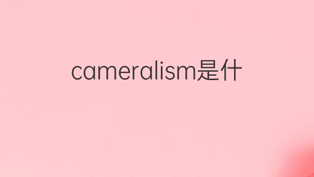cameralism是什么意思 cameralism的中文翻译、读音、例句
