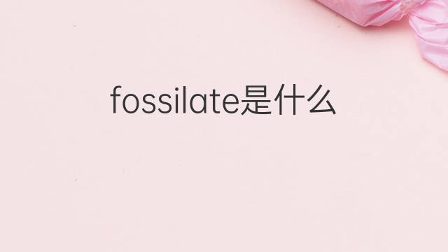 fossilate是什么意思 fossilate的中文翻译、读音、例句