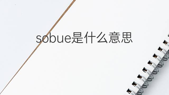 sobue是什么意思 sobue的翻译、读音、例句、中文解释