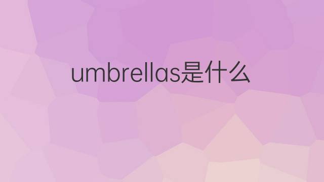umbrellas是什么意思 umbrellas的翻译、读音、例句、中文解释