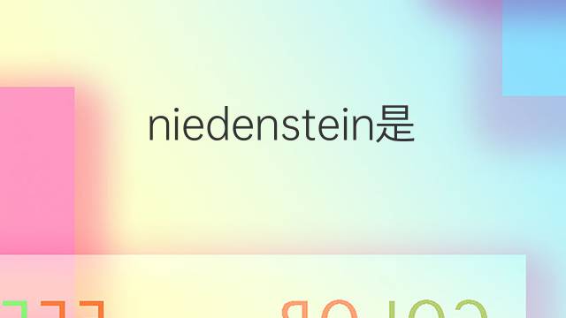 niedenstein是什么意思 niedenstein的翻译、读音、例句、中文解释