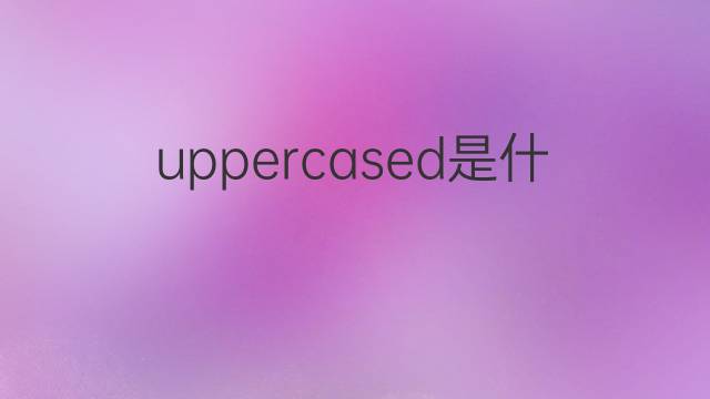 uppercased是什么意思 uppercased的翻译、读音、例句、中文解释