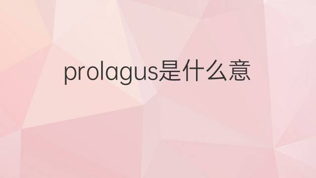 prolagus是什么意思 prolagus的翻译、读音、例句、中文解释