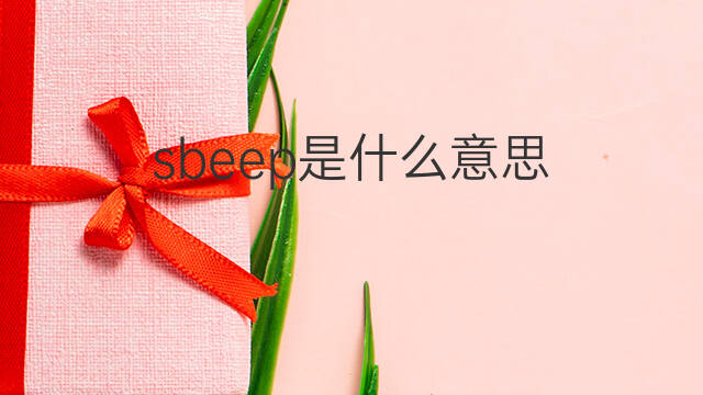 sbeep是什么意思 sbeep的翻译、读音、例句、中文解释