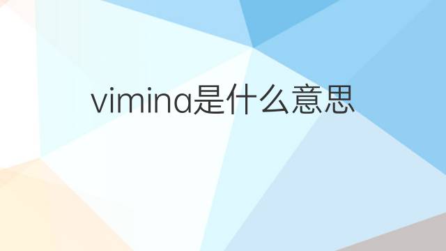 vimina是什么意思 vimina的翻译、读音、例句、中文解释