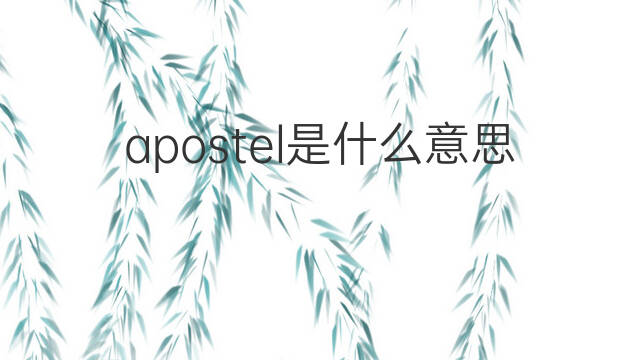 apostel是什么意思 apostel的翻译、读音、例句、中文解释