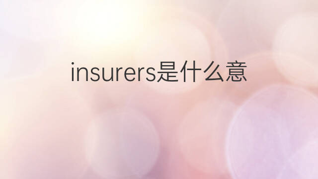 insurers是什么意思 insurers的翻译、读音、例句、中文解释