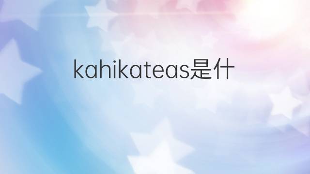 kahikateas是什么意思 kahikateas的翻译、读音、例句、中文解释