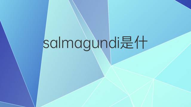salmagundi是什么意思 salmagundi的翻译、读音、例句、中文解释