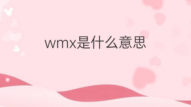 wmx是什么意思 wmx的翻译、读音、例句、中文解释