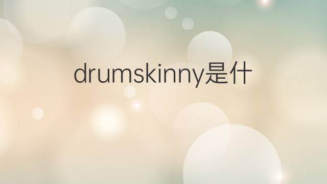 drumskinny是什么意思 drumskinny的翻译、读音、例句、中文解释