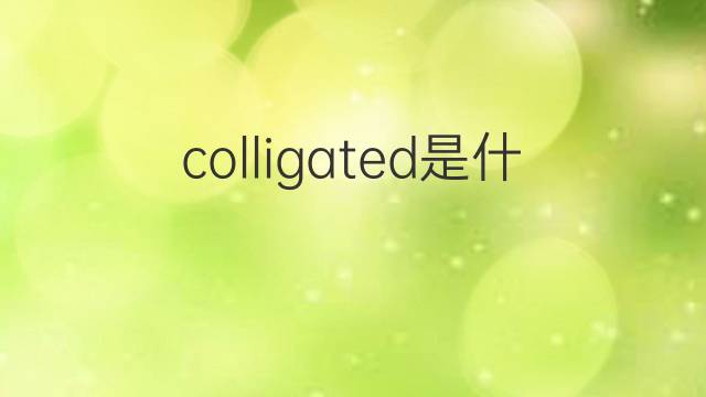 colligated是什么意思 colligated的翻译、读音、例句、中文解释