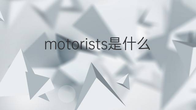 motorists是什么意思 motorists的翻译、读音、例句、中文解释
