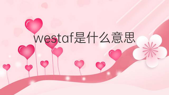 westaf是什么意思 westaf的翻译、读音、例句、中文解释