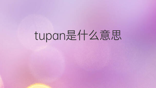 tupan是什么意思 tupan的翻译、读音、例句、中文解释