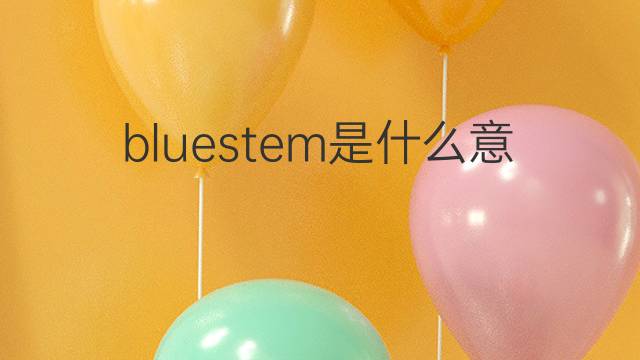 bluestem是什么意思 bluestem的翻译、读音、例句、中文解释