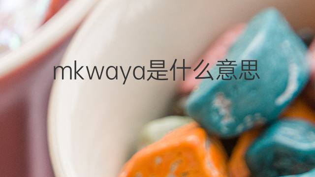 mkwaya是什么意思 mkwaya的翻译、读音、例句、中文解释