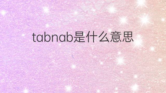 tabnab是什么意思 tabnab的翻译、读音、例句、中文解释