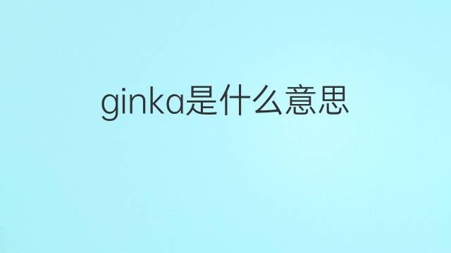 ginka是什么意思 ginka的中文翻译、读音、例句