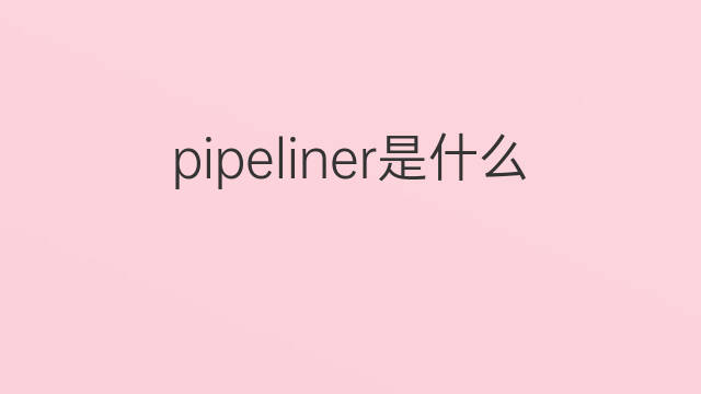 pipeliner是什么意思 pipeliner的中文翻译、读音、例句