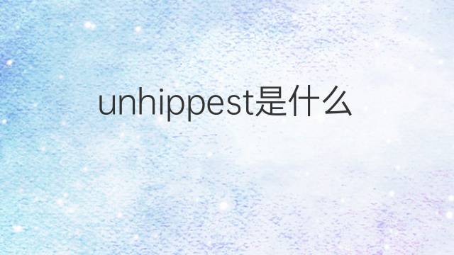 unhippest是什么意思 unhippest的中文翻译、读音、例句