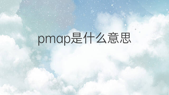 pmap是什么意思 pmap的中文翻译、读音、例句