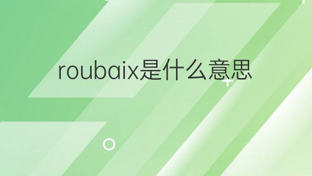 roubaix是什么意思 roubaix的中文翻译、读音、例句