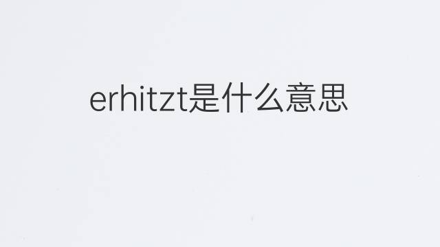erhitzt是什么意思 erhitzt的中文翻译、读音、例句