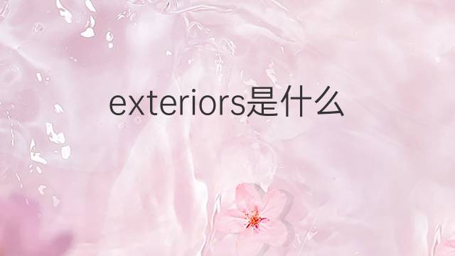 exteriors是什么意思 exteriors的中文翻译、读音、例句
