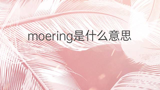 moering是什么意思 moering的中文翻译、读音、例句
