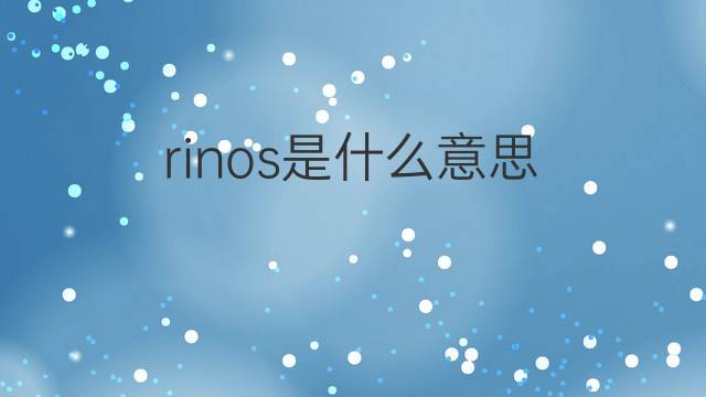 rinos是什么意思 rinos的中文翻译、读音、例句