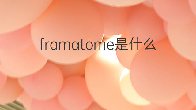 framatome是什么意思 framatome的中文翻译、读音、例句