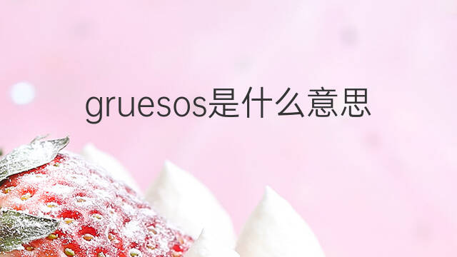 gruesos是什么意思 gruesos的中文翻译、读音、例句
