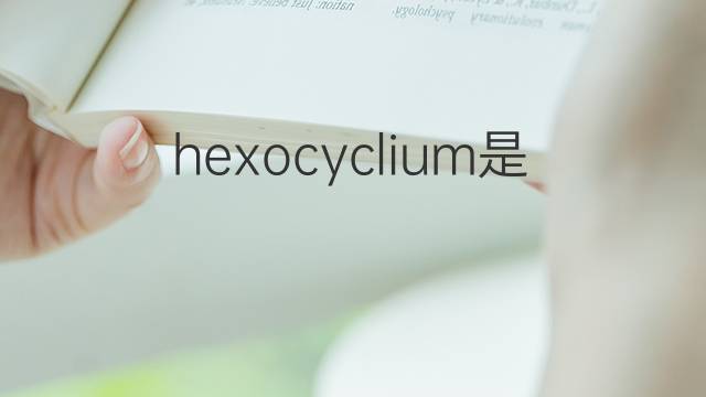 hexocyclium是什么意思 hexocyclium的中文翻译、读音、例句