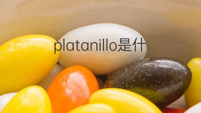 platanillo是什么意思 platanillo的中文翻译、读音、例句