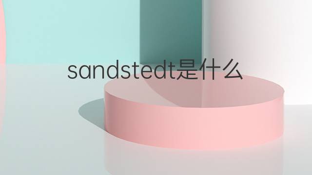 sandstedt是什么意思 sandstedt的中文翻译、读音、例句