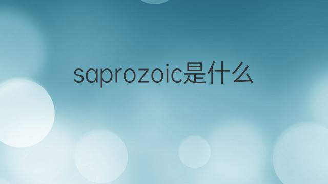saprozoic是什么意思 saprozoic的翻译、读音、例句、中文解释