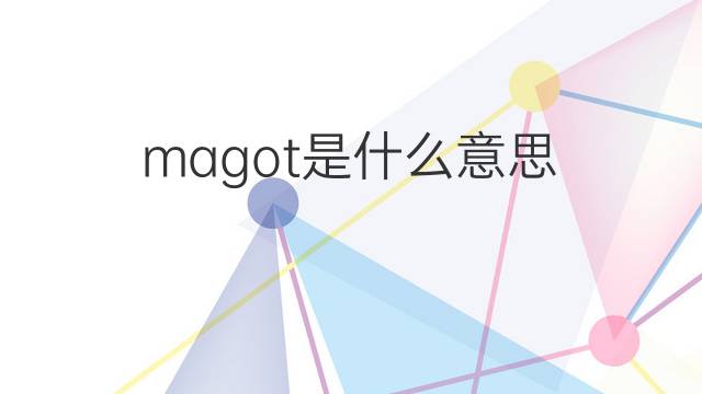 magot是什么意思 magot的中文翻译、读音、例句