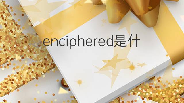 enciphered是什么意思 enciphered的翻译、读音、例句、中文解释